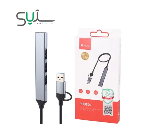 هاب USB پرووان 4 پورت مدل PHU590